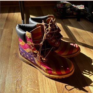 Timberland boots with custom design.. size 7.5 in men’s